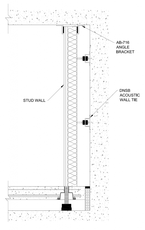 Isolated Stud Wall Cross Section